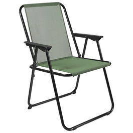 Home Deco Factory Silla Plegable Caqui Acero Poliéster Plástico PP Altura 84 cm Exterior