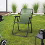 Home Deco Factory Silla Plegable Caqui Acero Poliéster Plástico PP Altura 84 cm Exterior