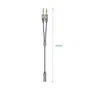 Aisens Cable Adaptador Audio Jack 3.5 Hembra a 2x Jack 3.5 Macho A128-0417 25cm Gris