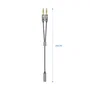 Aisens Cable Adaptador Audio Jack 3.5mm (1 Hembra 4 Pines a 2 Macho 3 Pines) Gris 25cm