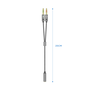 Aisens Cable Adaptador Audio Jack 3.5mm 4 Pines Hembra a 2x Jack 3.5mm 3 Pines Macho, Gris, 25cm