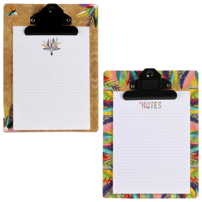 Home Deco Factory Portapapeles Deco Mural Clip Colección Exotic Sauvage Medidas 15x2,5xh.20cm Modelos Negro y Natural