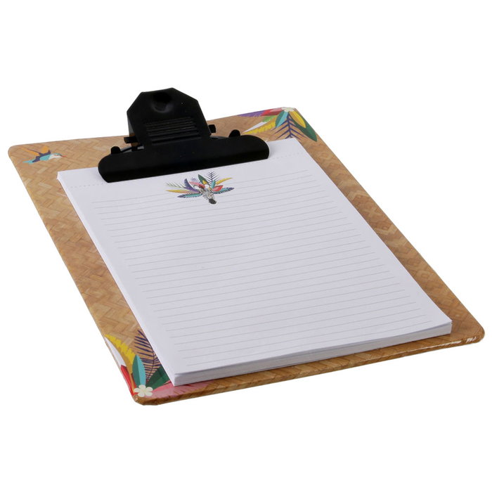 Home Deco Factory Portapapeles Deco Mural Clip Colección Exotic Sauvage Medidas 15x2,5xh.20cm Modelos Negro y Natural