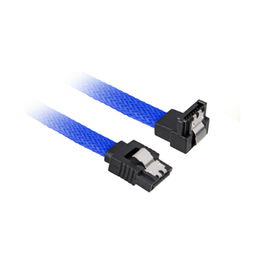 SHARKOON Cable SATA III 90° Sleeve 0.45m Azul