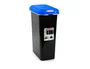 Plasticforte Contenedor Reciclaje 25L Azul Tapa Muelle 550x250x400mm