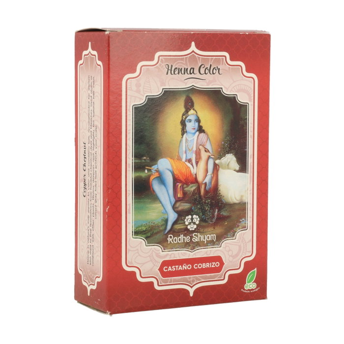 Radhe Shyam Henna Polvo Castaño Cobrizo