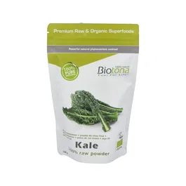 BIOTONA Polvo de Kale o Col Rizada Ecológica 120 g - Superalimento en Polvo para Batidos y Smoothies