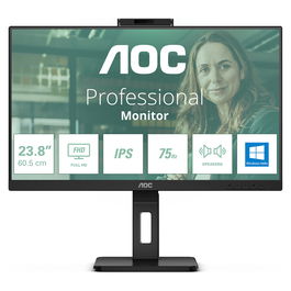 AOC 24P3CW Monitor IPS 23.8 pulgadas Full HD (1920x1080) 100Hz 4ms, USB-C con Carga 65W, Webcam 5MP, Altavoces, Negro