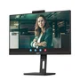 AOC 24P3CW - Monitor 23.8" (60.5 cm) IPS Full HD 1920x1080 100Hz USB-C 65W con Webcam 5MP, Altavoces, HDMI, DisplayPort, Pivote, Negro - Monitor para Oficina