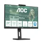 AOC 24P3CW - Monitor 23.8" (60.5 cm) IPS Full HD 1920x1080 100Hz USB-C 65W con Webcam 5MP, Altavoces, HDMI, DisplayPort, Pivote, Negro - Monitor para Oficina