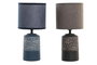 DKD Home Decor Lámpara de Sobremesa de Gres y Poliéster, Surtido de 2 Unidades (Marrón Oscuro y Azul)大変