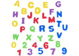Innspiro Set de Letras Mayúsculas y Números 0-9 de Goma EVA 20mm, 360 unidades
