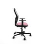 PIQUERAS Y CRESPO Silla de oficina Jorquera Rosa y Blanco con mecanismo Sincro/Traslack