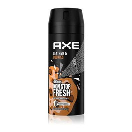 Axe Desodorante Bodyspray Leather & Cookies, 0% Sales de Aluminio, Hasta 48h de Protección, Fragancia Vainilla y Cuero, 150 ml