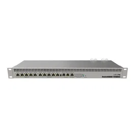 Mikrotik RB1100x4 (RB1100AHx4) - Router con 13 Puertos Gigabit Ethernet, 4 núcleos CPU 1.4 GHz, 1 GB RAM, RouterOS, Licencia Nivel 6