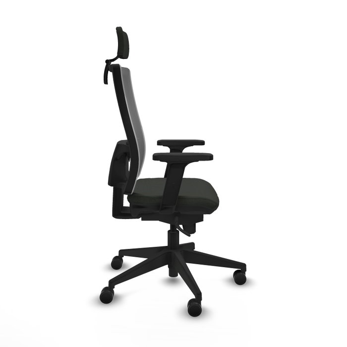 PIQUERAS Y CRESPO Silla de oficina Horna con mecanismo Sincro, Negro y Gris