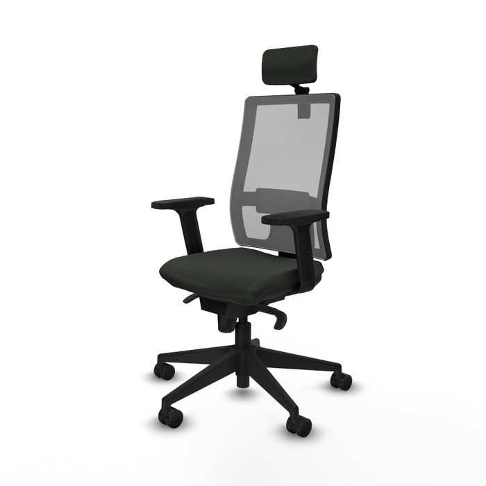 PIQUERAS Y CRESPO Silla de oficina Horna con mecanismo Sincro, Negro y Gris