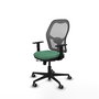 PIQUERAS Y CRESPO Silla de oficina Jorquera con mecanismo Sincro/Traslack, Verde esmeralda y Gris