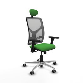 PIQUERAS Y CRESPO Silla de oficina Motilla con mecanismo Sincro, Verde y Gris