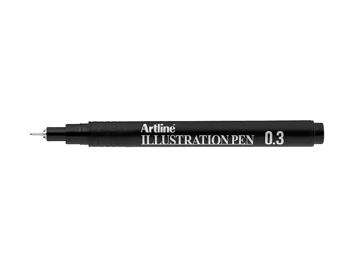 Artline Rotulador Calibrado Micrométrico Negro EK-283ILN Punta Poliacetal 0,3mm para Ilustración
