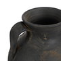 Vasija Gris Envejecido Barro Decoración 27 X 27 X 41 cm