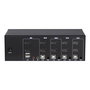 Inter-Tech KVM Switch AS-42HA HDMI, Conmutador 4 Ordenadores, Full HD+ 1920x1440, USB, Audio, Negro