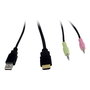 Inter-Tech KVM Switch AS-42HA HDMI, Conmutador 4 Ordenadores, Full HD+ 1920x1440, USB, Audio, Negro