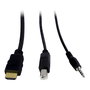 Inter-Tech KVM Switch AS-42HA HDMI, Conmutador 4 Ordenadores, Full HD+ 1920x1440, USB, Audio, Negro
