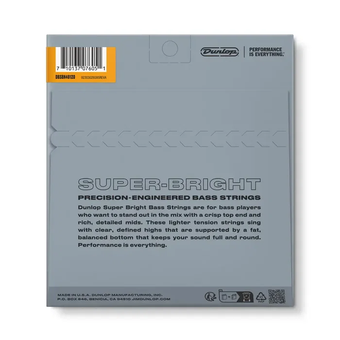 Dunlop Juego Bajo Nickel Super Bright 5 St. 40-120