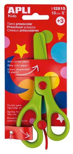 Apli Tijeras Preescolar Ambidiestros 13 cm Verde