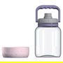 Asobu The Barkley - Botella Tritan para Perro 1.5L con Comedero, Interior/Exterior, Color Rosa, Sin BPA