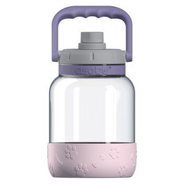 Asobu The Barkley - Botella Tritan para Perro 1.5L con Comedero, Interior/Exterior, Color Rosa, Sin BPA