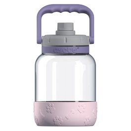 Asobu The Barkley Botella de 1500 ml con cuenco para perro, Rosa