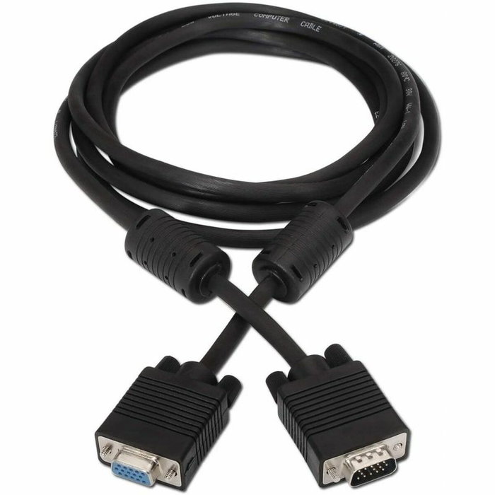 Aisens Cable VGA A113-0078 Negro 1,8m (Macho a Hembra)