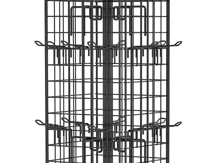 Imaginovo Expositor Metálico Giratorio para Pegatinas con 40 Ganchos Ajustables - Surtido Cerrado 630 Unidades - Dimensiones 1874x532x532 mm Imaginovo Expositor Metálico Giratorio para Pegatinas con 40 Ganchos Ajustables - Surtido Cerrado 630 Unidades - Dimensiones 1874x532x532 mm