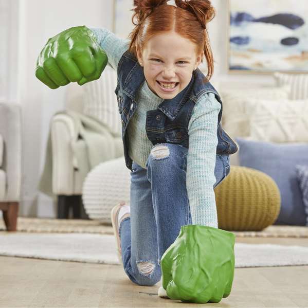 Avengers Guantes Puños Hulk Muestra Tus Poderosos Movimientos Incluye 2 Puños De Tela Y Pu