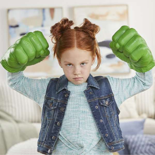 Avengers Guantes Puños Hulk Muestra Tus Poderosos Movimientos Incluye 2 Puños De Tela Y Pu