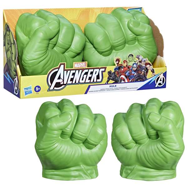Avengers Guantes Puños Hulk Muestra Tus Poderosos Movimientos Incluye 2 Puños De Tela Y Pu