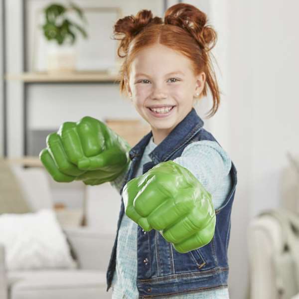 Avengers Guantes Puños Hulk Muestra Tus Poderosos Movimientos Incluye 2 Puños De Tela Y Pu