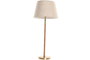 DKD Home Decor Lámpara de Sobremesa de Latón y Ratán Natural