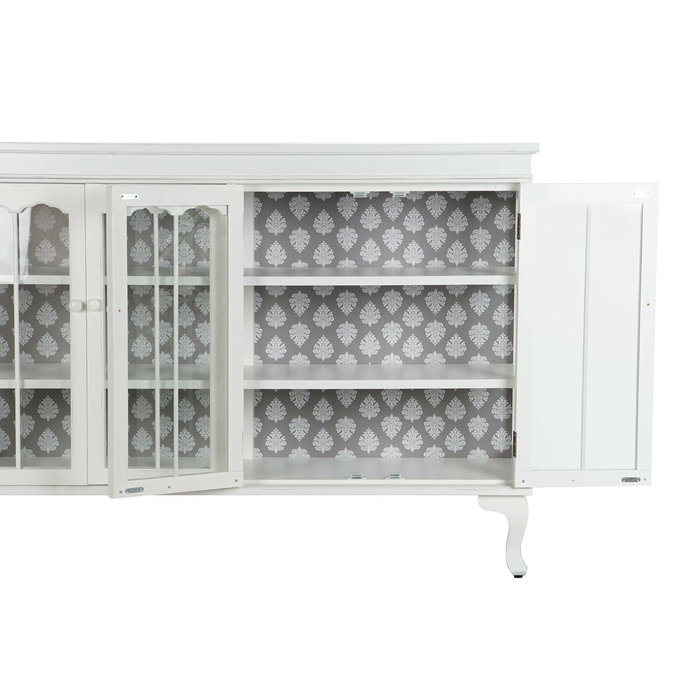 DKD Home Decor Buffet Abeto y Cristal Blanco