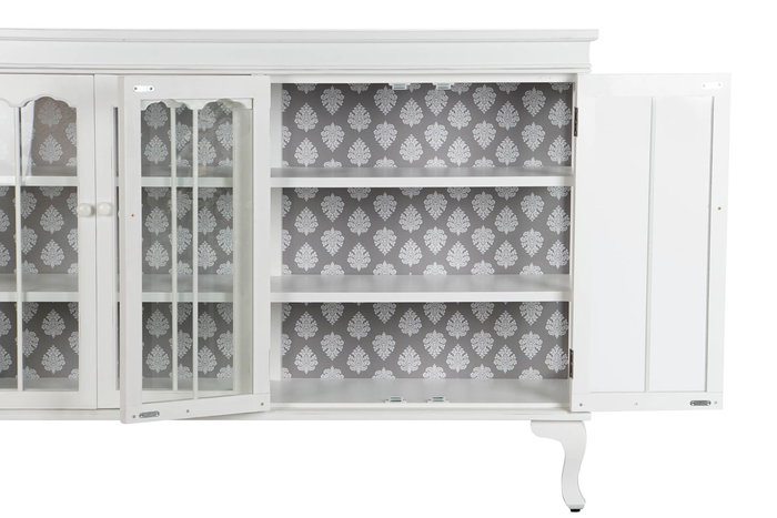 DKD Home Decor Buffet Tradicional Blanco 142.5 x 40.5 x 101.5 cm