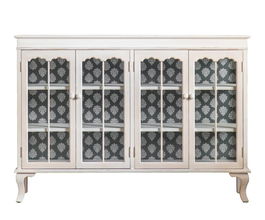 DKD Home Decor Buffet Tradicional Blanco 142.5 x 40.5 x 101.5 cm
