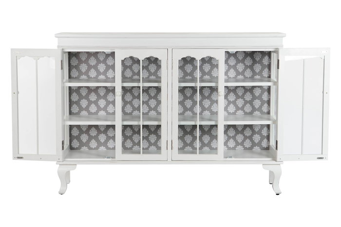 DKD Home Decor Buffet Tradicional Blanco 142.5 x 40.5 x 101.5 cm