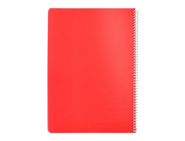 Liderpapel Cuaderno Espiral A4 Pautaguía Cuadro 3mm Rojo