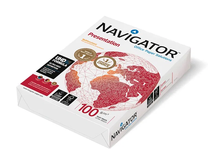 Navigator Papel DIN A4 100 gramos Multiuso Ink-jet y Láser, Paquete 500 Hojas