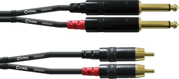 Cordial Cable De Audio Doble Jack Mono/Rca 3 M