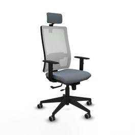 PIQUERAS Y CRESPO Silla de oficina Horna con mecanismo Sincro/Traslack Gris y Blanco