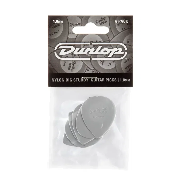 Dunlop Púas Big Stubby Nylon 1,0 mm (pack de 6)