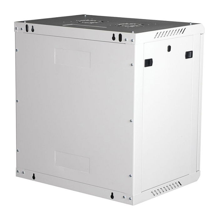 ROLINE Bastidor de Pared 19 Pulgadas 12HE Gris (26.21.0125), Gabinete para Rack 600 x 450 mm, Capacidad 80 kg, Incluye Guía de Montaje